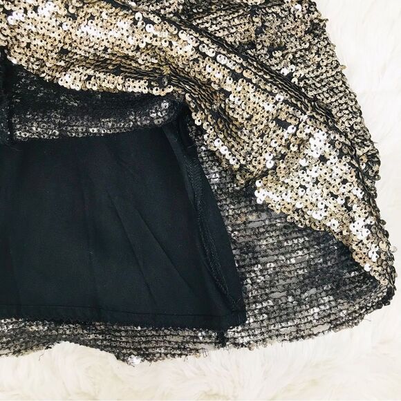 ANTHROPOLOGIE Maeve Orleans Gold Sequin Midi Skirt Metallic Party Size Small New - Picture 10 of 16